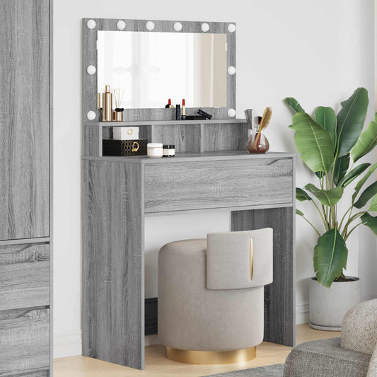vidaXL Bedroom Dressing Tables Grey Sonoma 80 x 39.5 x 135 cm