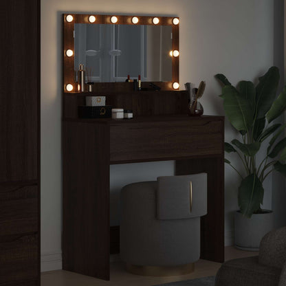 vidaXL Bedroom Dressing Tables Brown Oak 80 x 39.6 x 135 cm