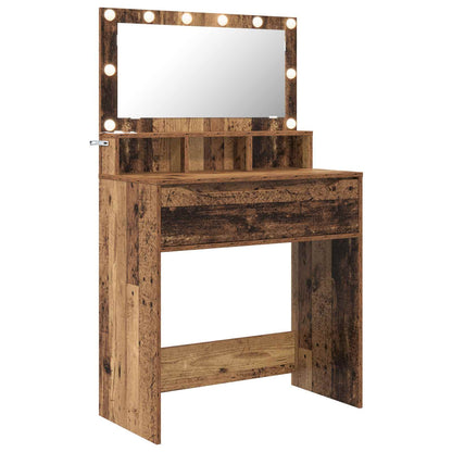 vidaXL Bedroom Dressing Tables with Drawer Old Wood 80 x 39.6 x 135 cm
