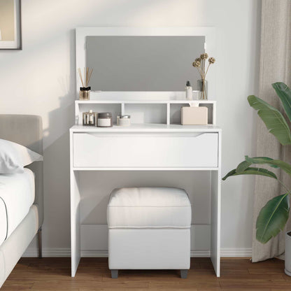 vidaXL Bedroom Dressing Tables with Drawer White 80 x 39.6 x 135 cm