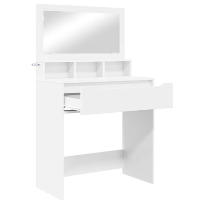 vidaXL Bedroom Dressing Tables with Drawer White 80 x 39.6 x 135 cm