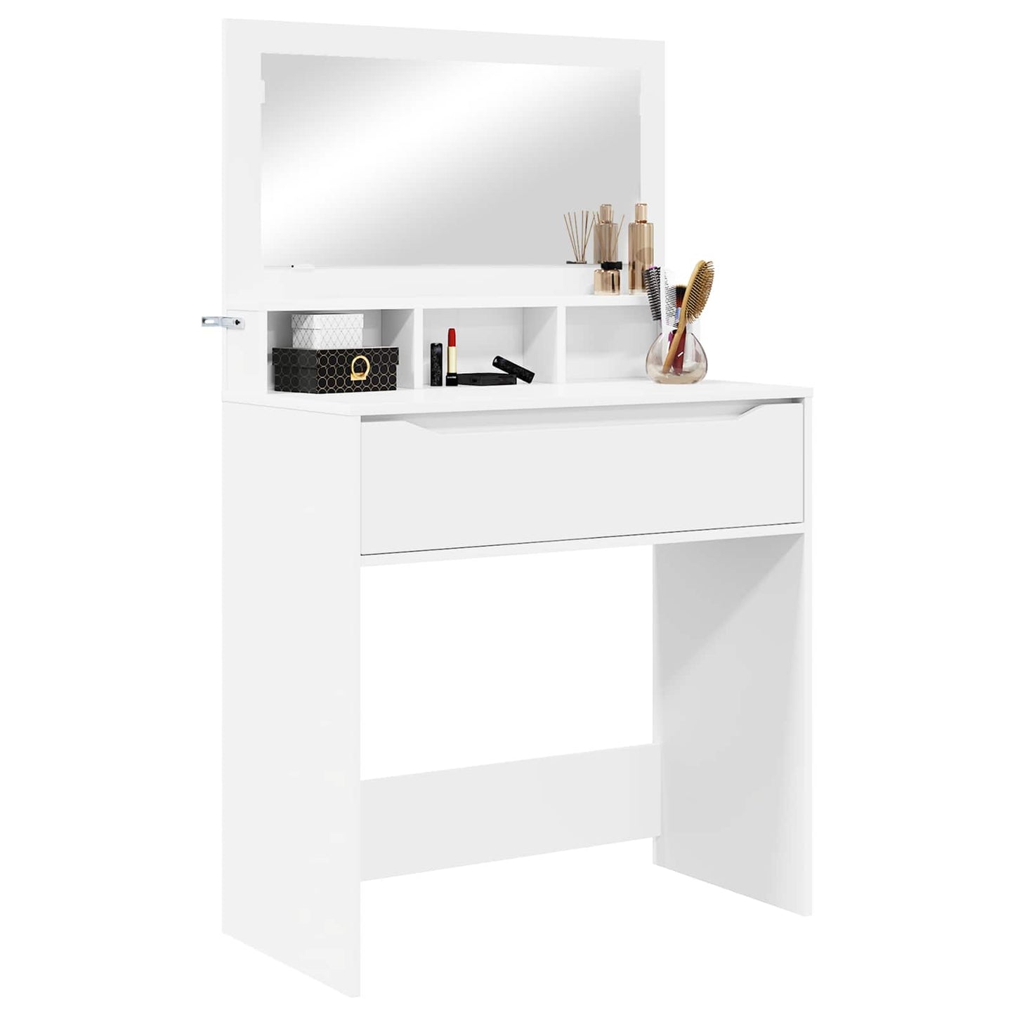 vidaXL Bedroom Dressing Tables with Drawer White 80 x 39.6 x 135 cm