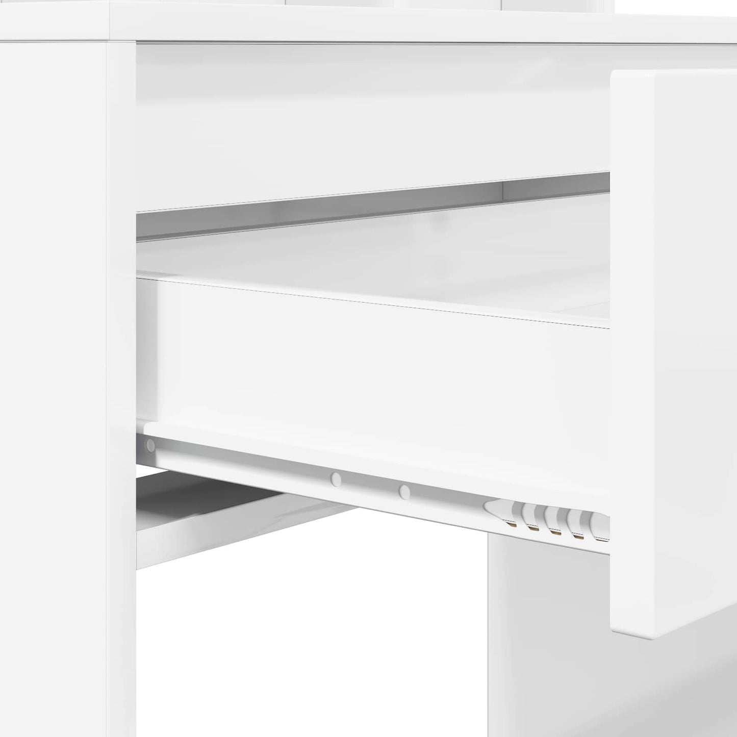 vidaXL Bedroom Dressing Tables High Gloss White 80 x 39.6 x 135 cm