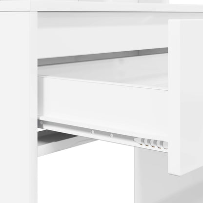vidaXL Bedroom Dressing Tables High Gloss White 80 x 39.6 x 135 cm