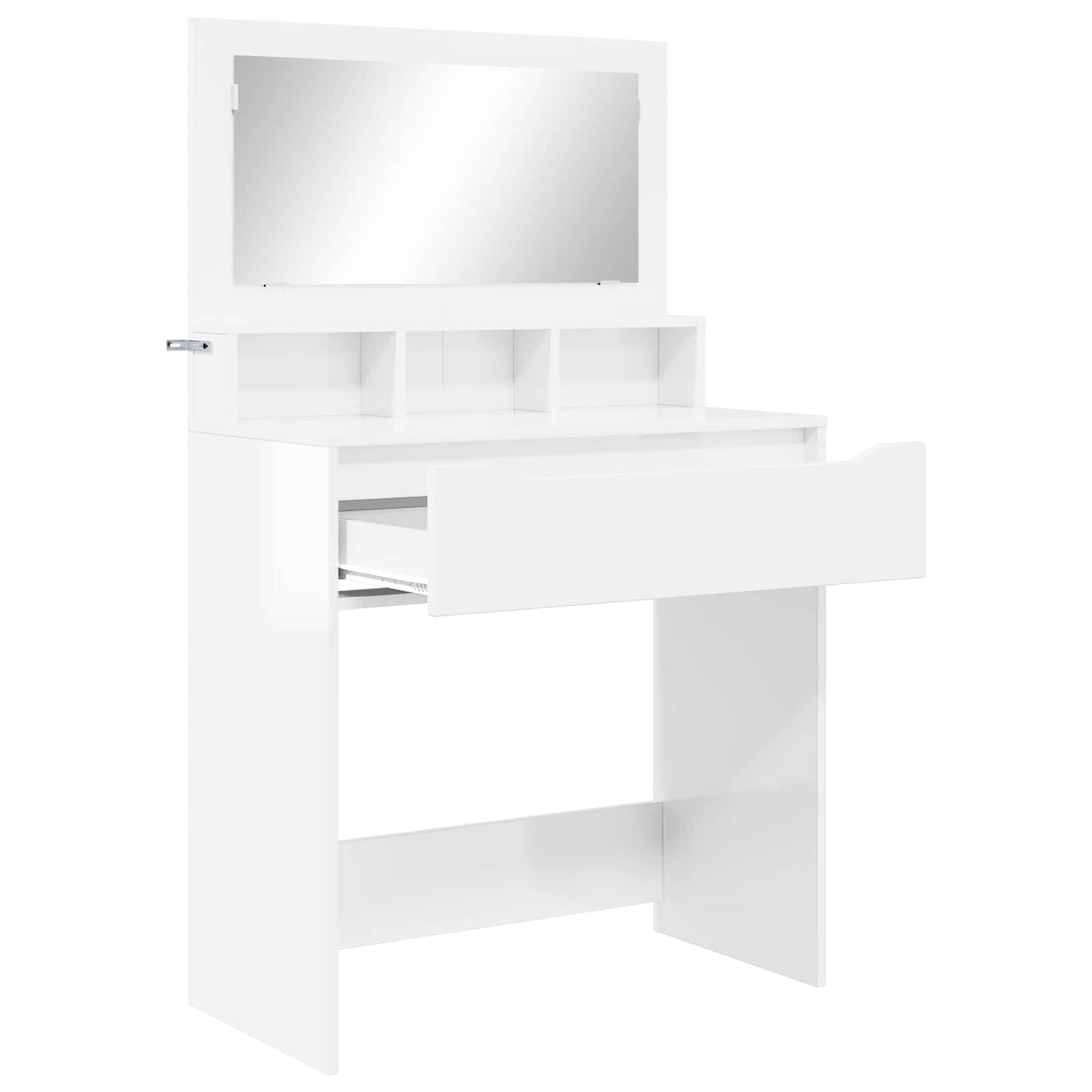 vidaXL Bedroom Dressing Tables High Gloss White 80 x 39.6 x 135 cm