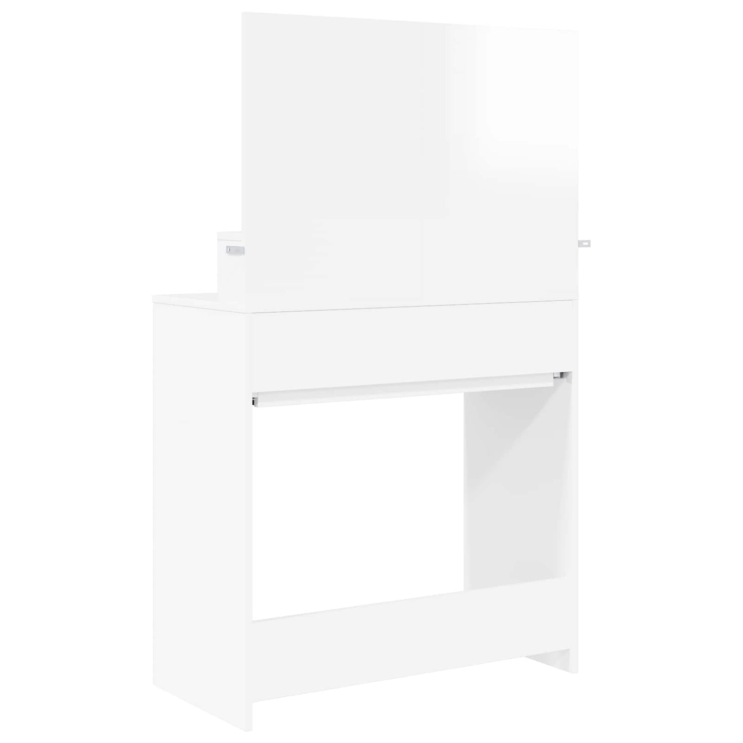 vidaXL Bedroom Dressing Tables High Gloss White 80 x 39.6 x 135 cm