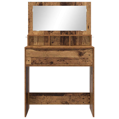 vidaXL Bedroom Dressing Tables with Drawer Old Wood 80 x 39.6 x 135 cm