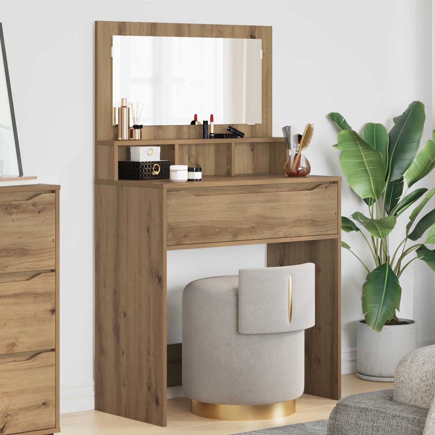 vidaXL Bedroom Dressing Tables Artisan Oak 80 x 39.6 x 135 cm
