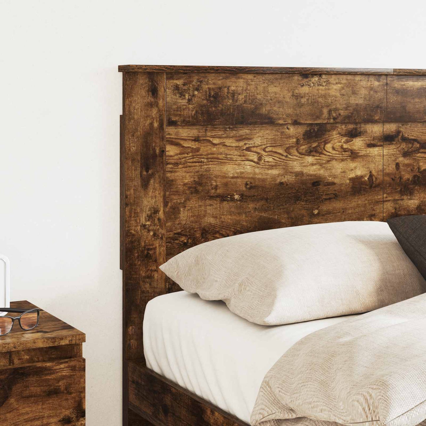 vidaXL Headboard with Headboard Smoked Oak 160 cm Engineered Wood