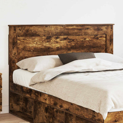 vidaXL Headboard with Headboard Smoked Oak 150 cm Engineered Wood