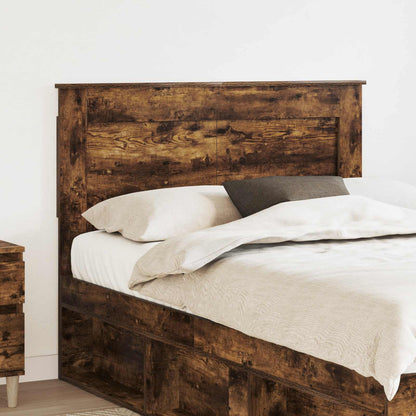 vidaXL Headboard with Headboard Smoked Oak 135 cm Engineered Wood