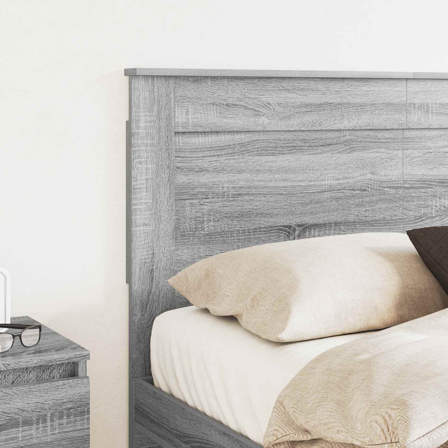 vidaXL Headboard with Headboard Grey Sonoma 135 cm Engineered Wood