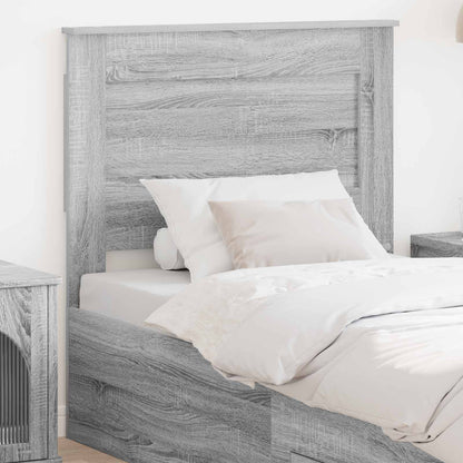 vidaXL Headboard with Headboard Grey Sonoma 100 cm Engineered Wood