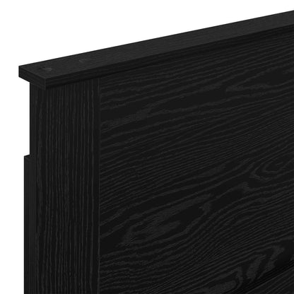 vidaXL Headboard with Headboard Black Oak 90 cm Engineered Wood