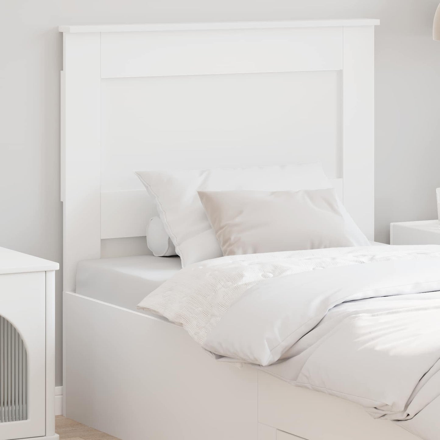 vidaXL Headboard with Headboard White 80 cm Engineered Wood