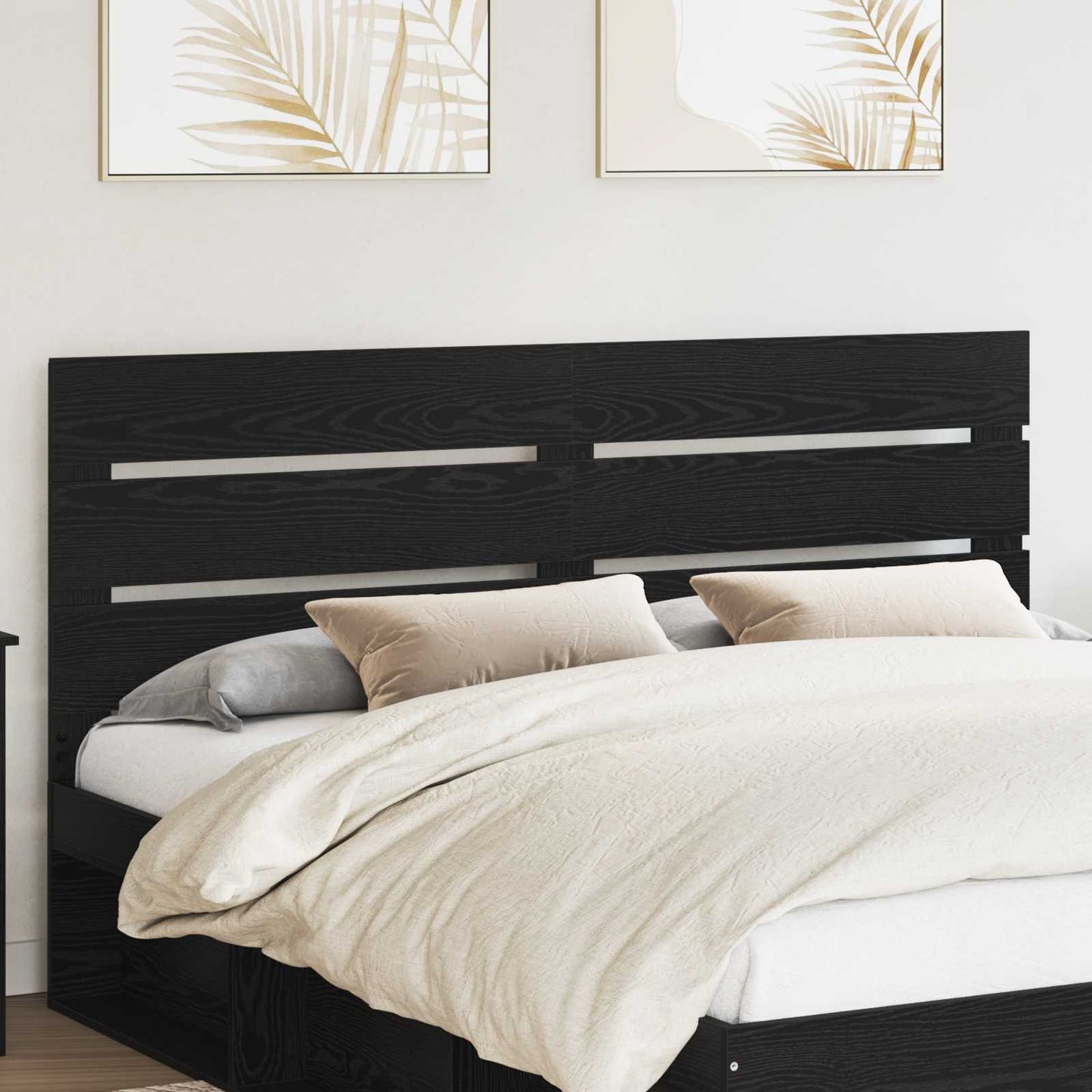vidaXL Headboard Black Oak Engineered Wood