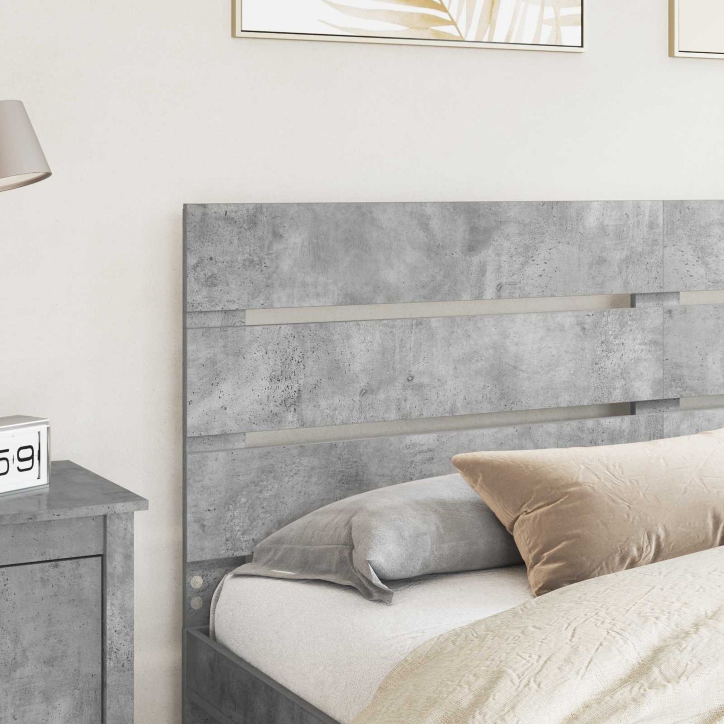 vidaXL Headboard Concrete Grey Engineered Wood