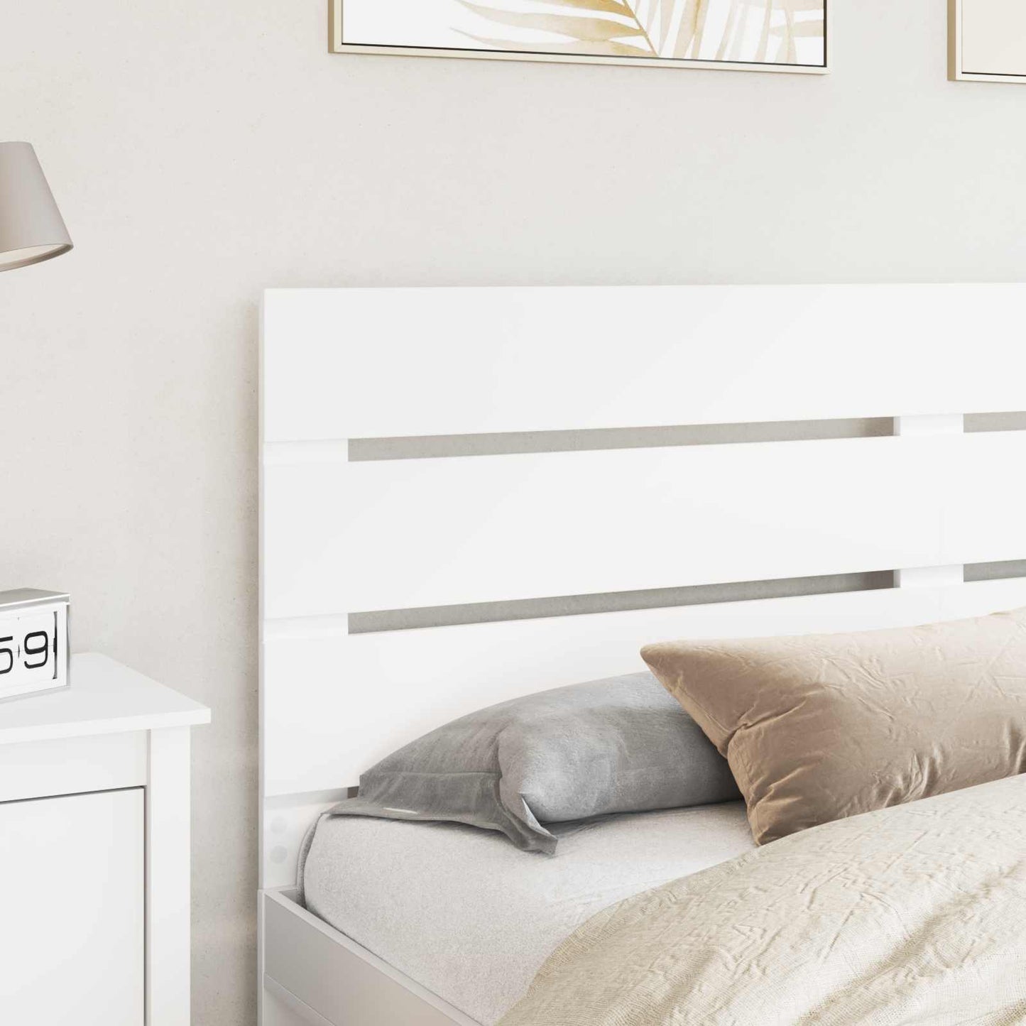 vidaXL Headboard White Engineered Wood