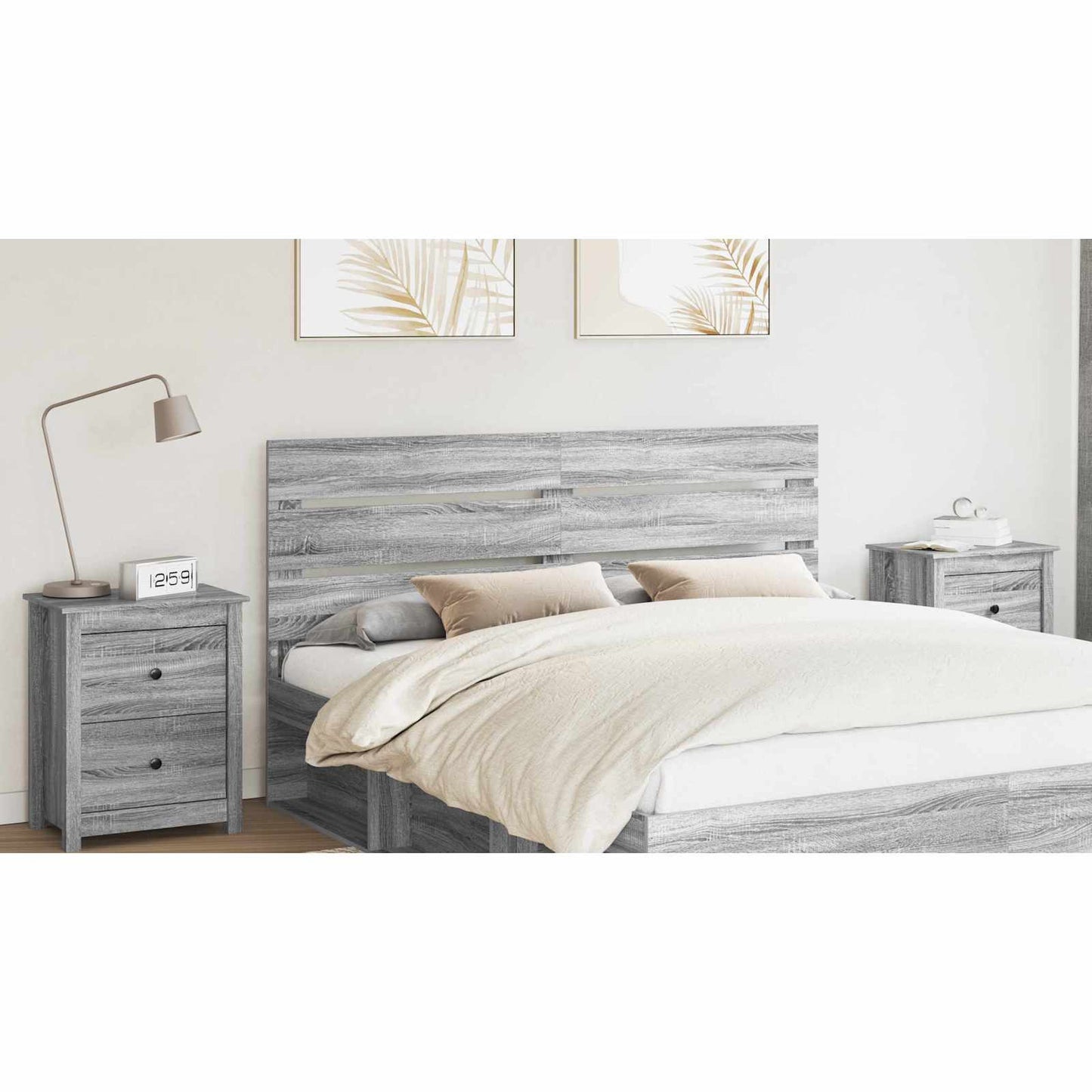 vidaXL Headboard Grey Sonoma Engineered Wood
