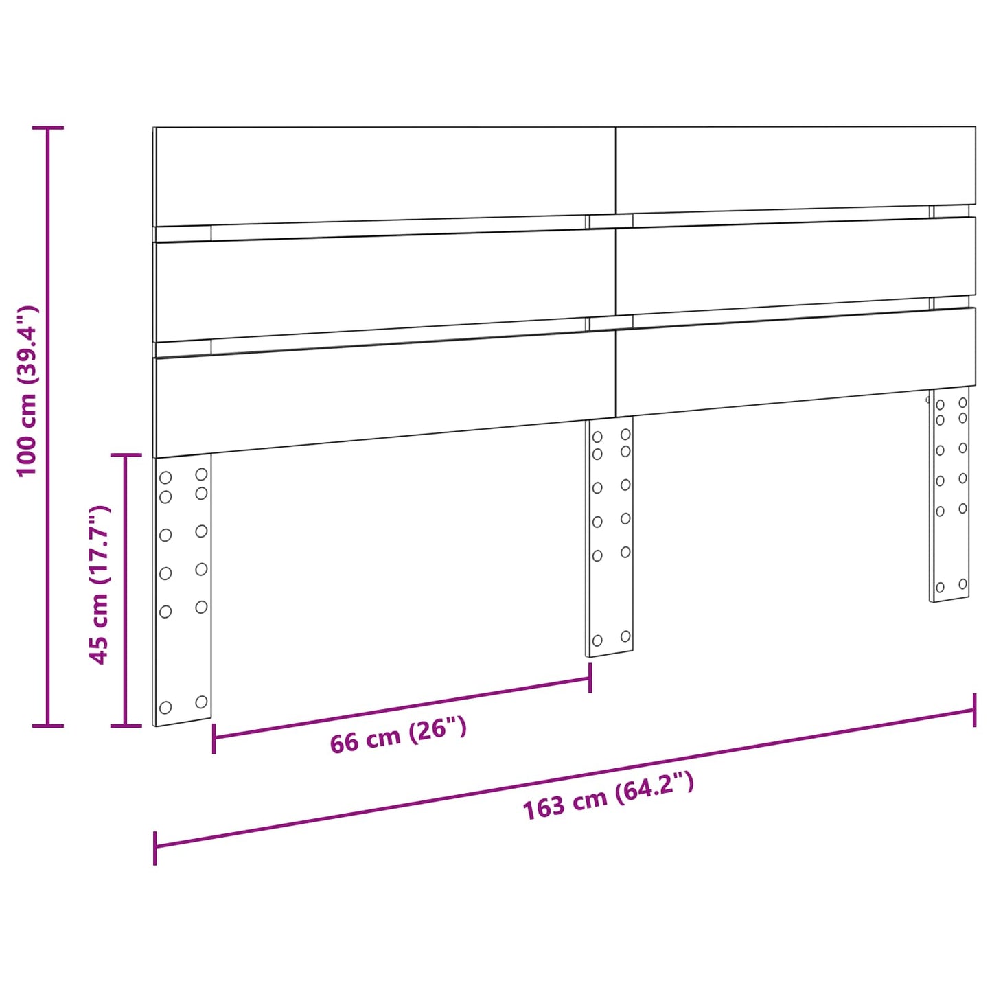 vidaXL Headboard Black Oak Engineered Wood