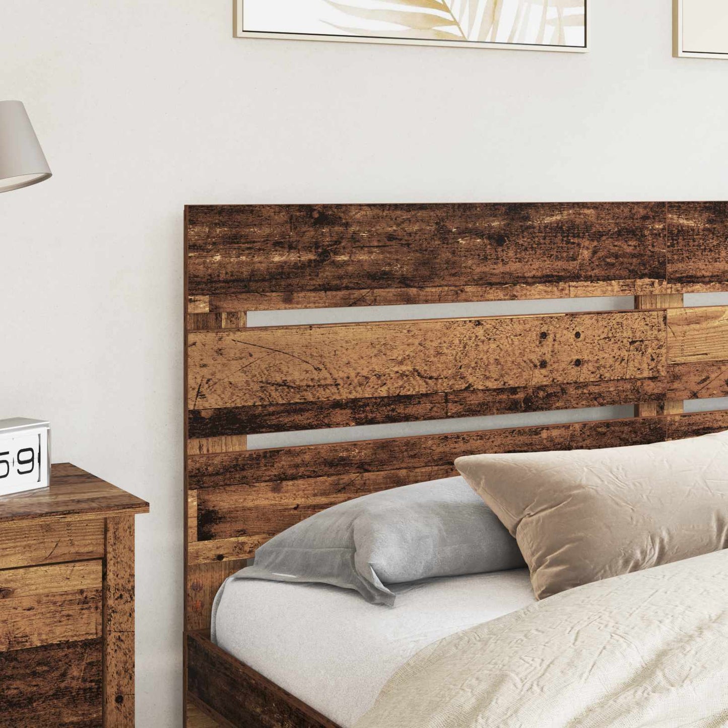vidaXL Headboard Old Wood Engineered Wood