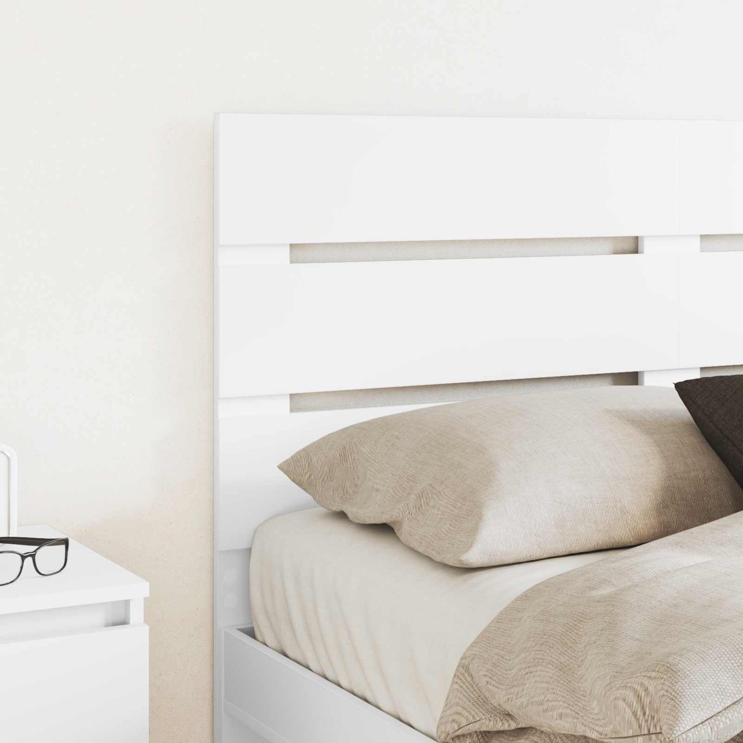 vidaXL Headboard White Engineered Wood
