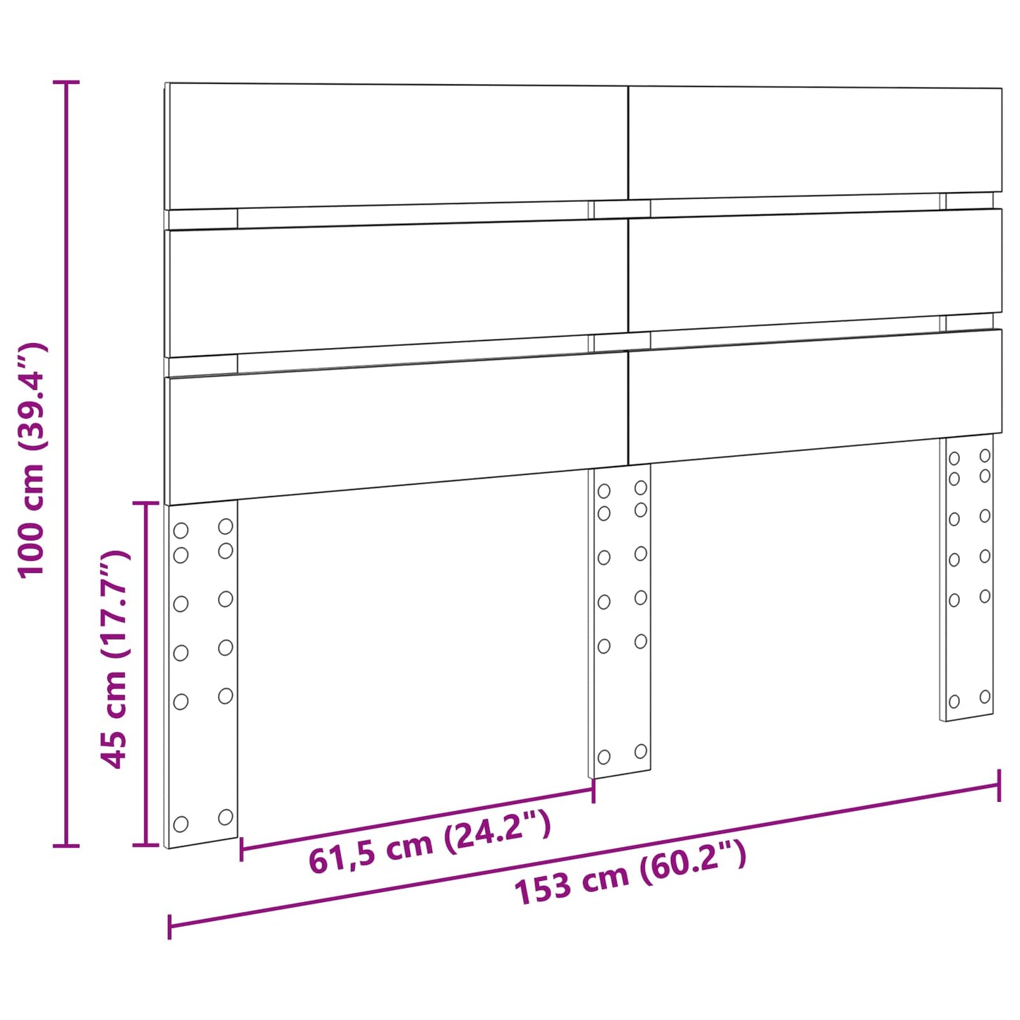 vidaXL Headboard Sonoma Oak Engineered Wood