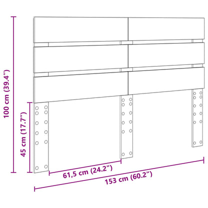 vidaXL Headboard Old Wood Engineered Wood