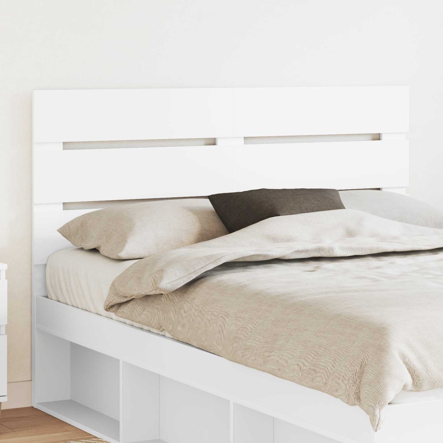 vidaXL Headboard White Engineered Wood