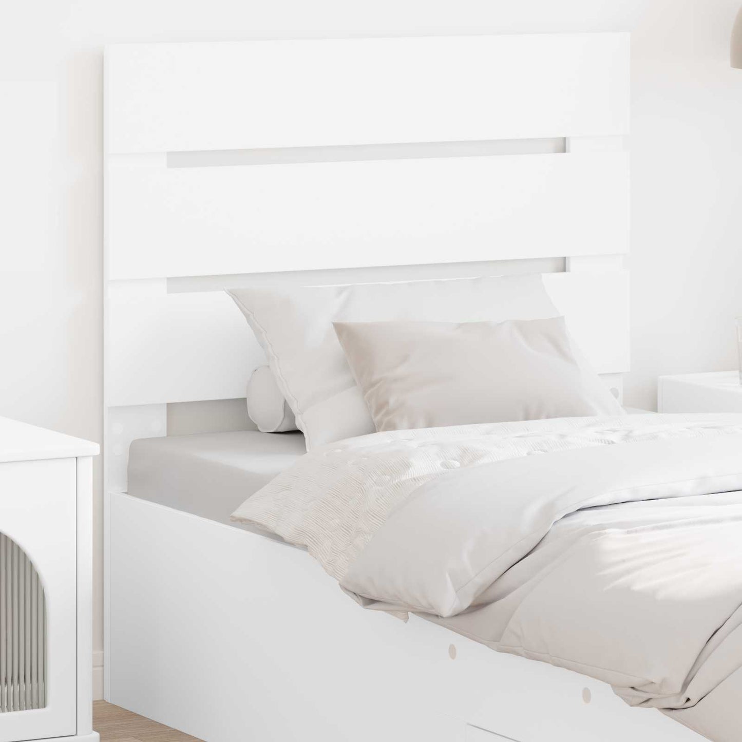 vidaXL Headboard White Engineered Wood