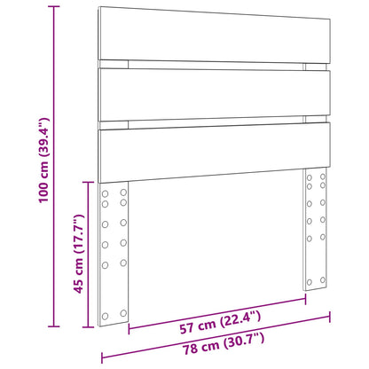 vidaXL Headboard Grey Sonoma Engineered Wood