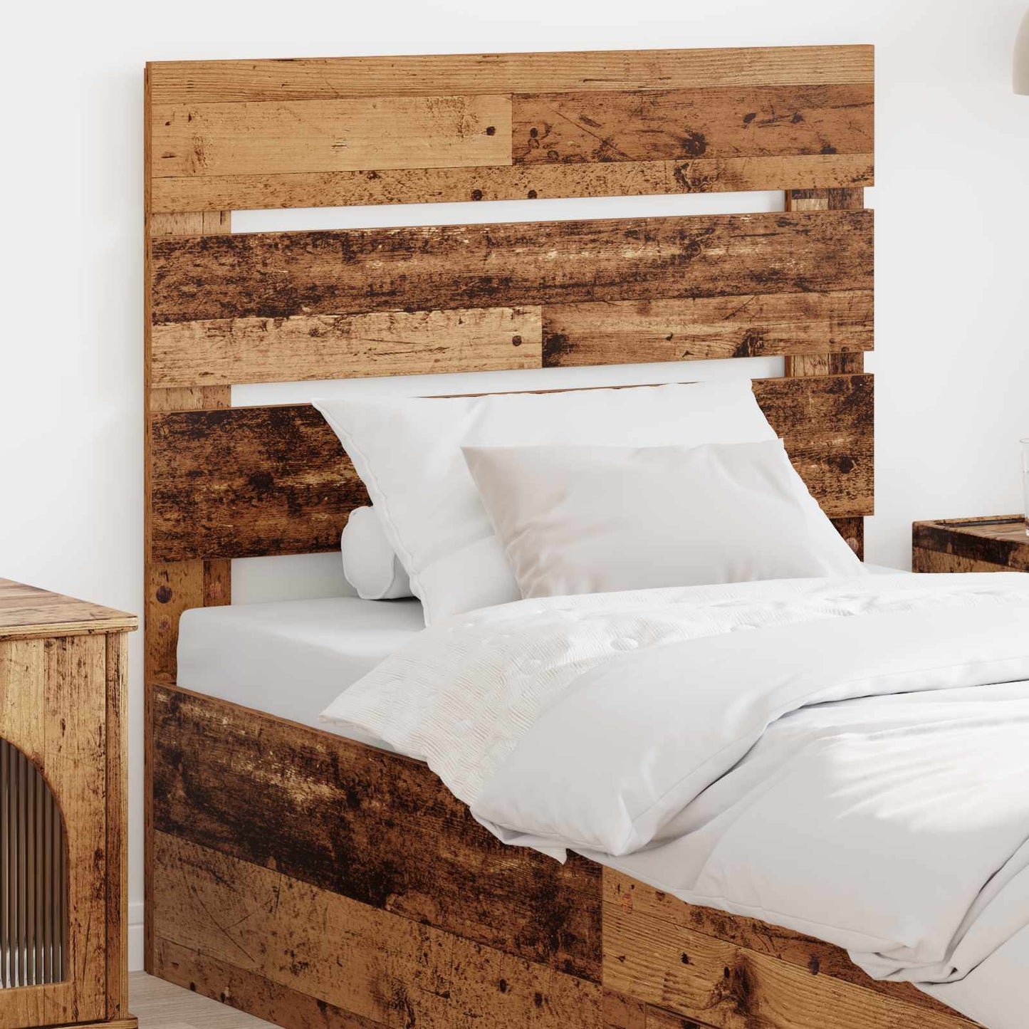 vidaXL Headboard Old Wood Engineered Wood