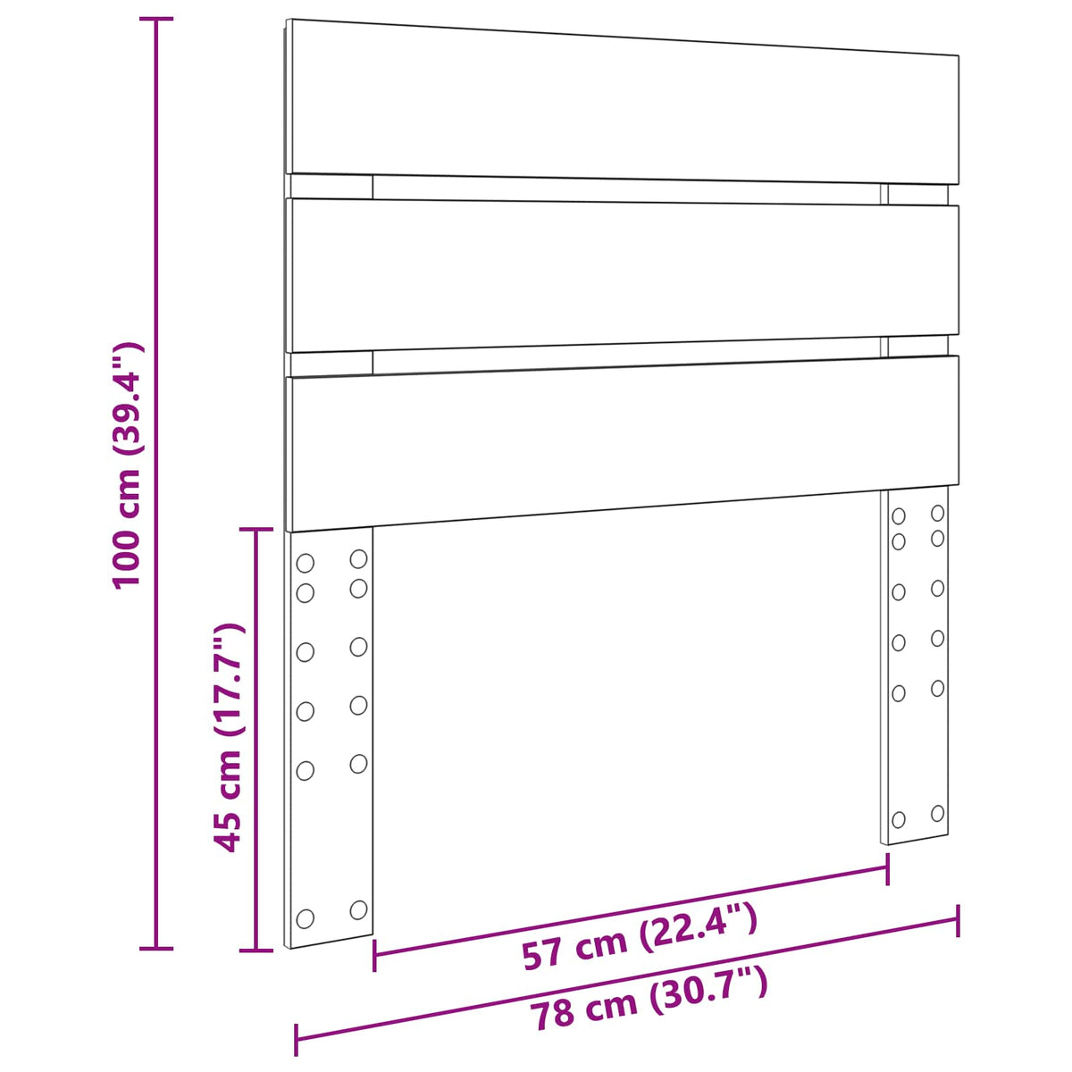 vidaXL Headboard Artisan Oak Engineered Wood