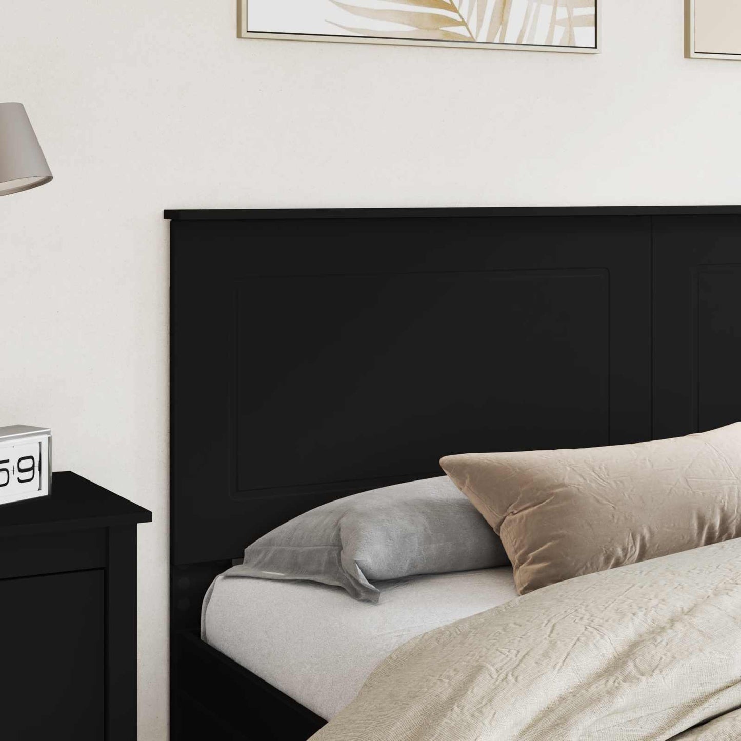 vidaXL Headboard Black Oak 100 cm Engineered Wood