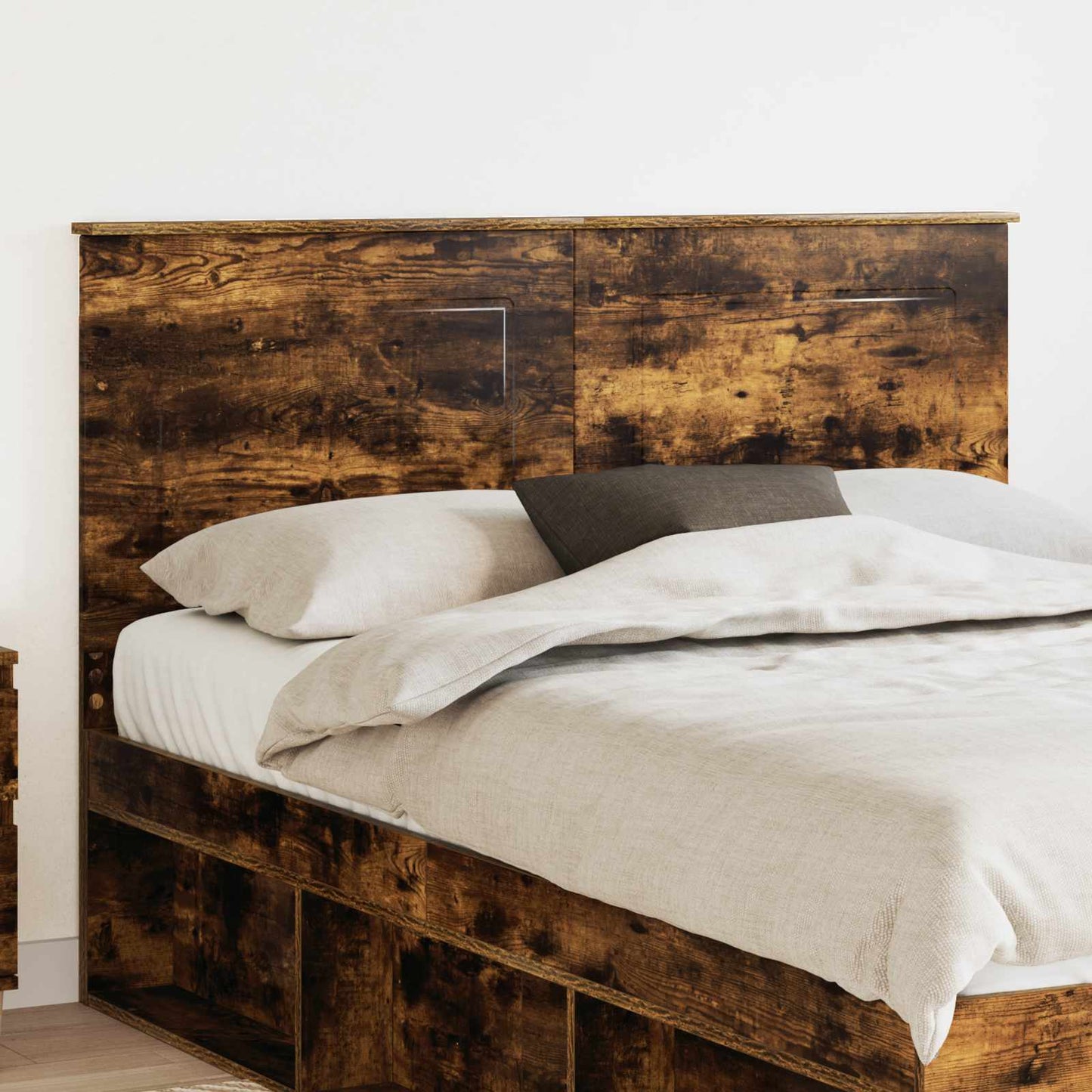 vidaXL Headboard Smoked Oak 100 cm Engineered Wood