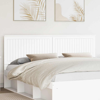 vidaXL Headboard with Headboard White 200 cm Engineered wood