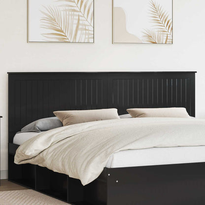 vidaXL Headboard with Headboard Black Oak 200 cm Engineered wood