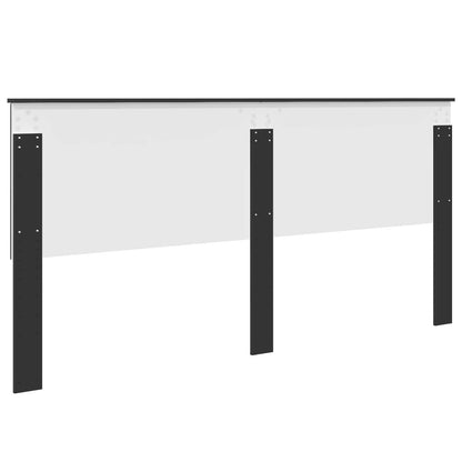 vidaXL Headboard with Headboard Black Oak 200 cm Engineered wood