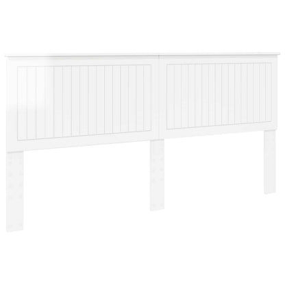 vidaXL Headboard with Headboard Gloss White 200 cm Engineered wood