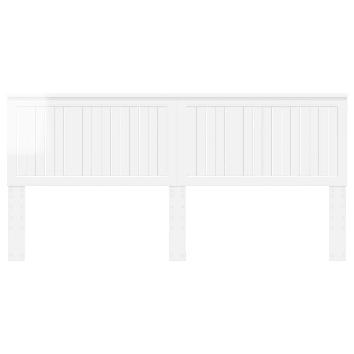 vidaXL Headboard with Headboard Gloss White 200 cm Engineered wood