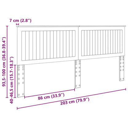 vidaXL Headboard with Headboard Gloss White 200 cm Engineered wood
