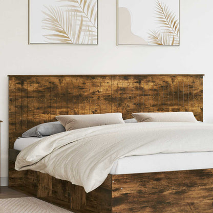 vidaXL Headboard with Headboard Smoked Oak 200 cm Engineered wood