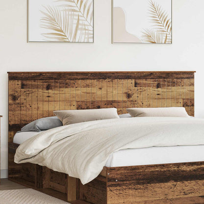 vidaXL Headboard with Headboard Old Wood 200 cm Engineered wood