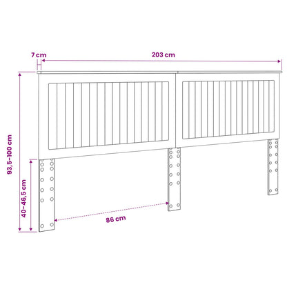 vidaXL Headboard with Headboard Old Wood 200 cm Engineered wood