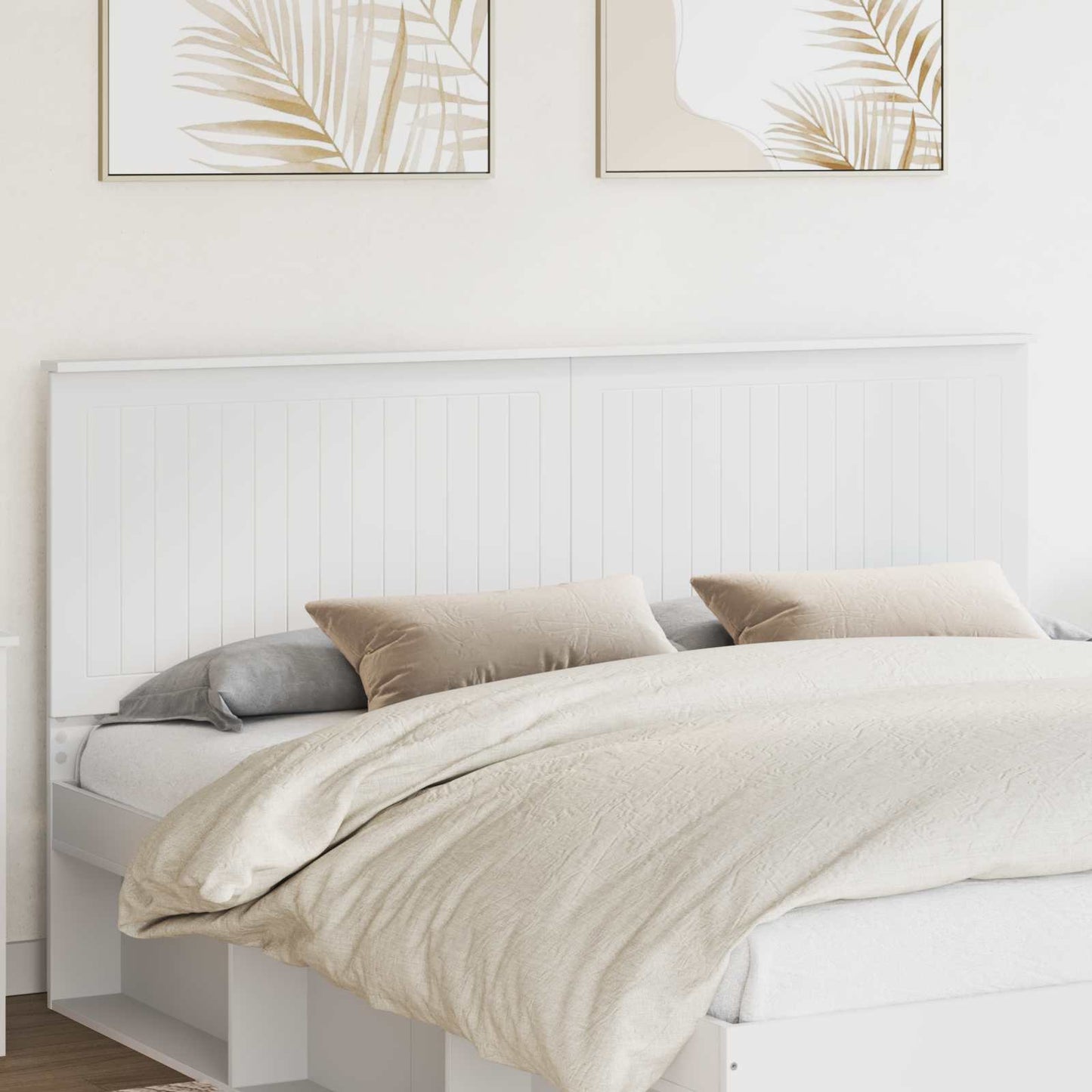 vidaXL Headboard with Headboard White 180 cm Engineered wood