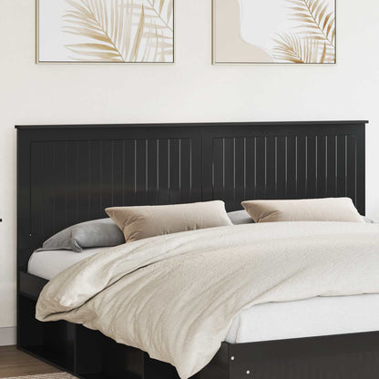 vidaXL Headboard with Headboard Black Oak 180 cm Engineered wood