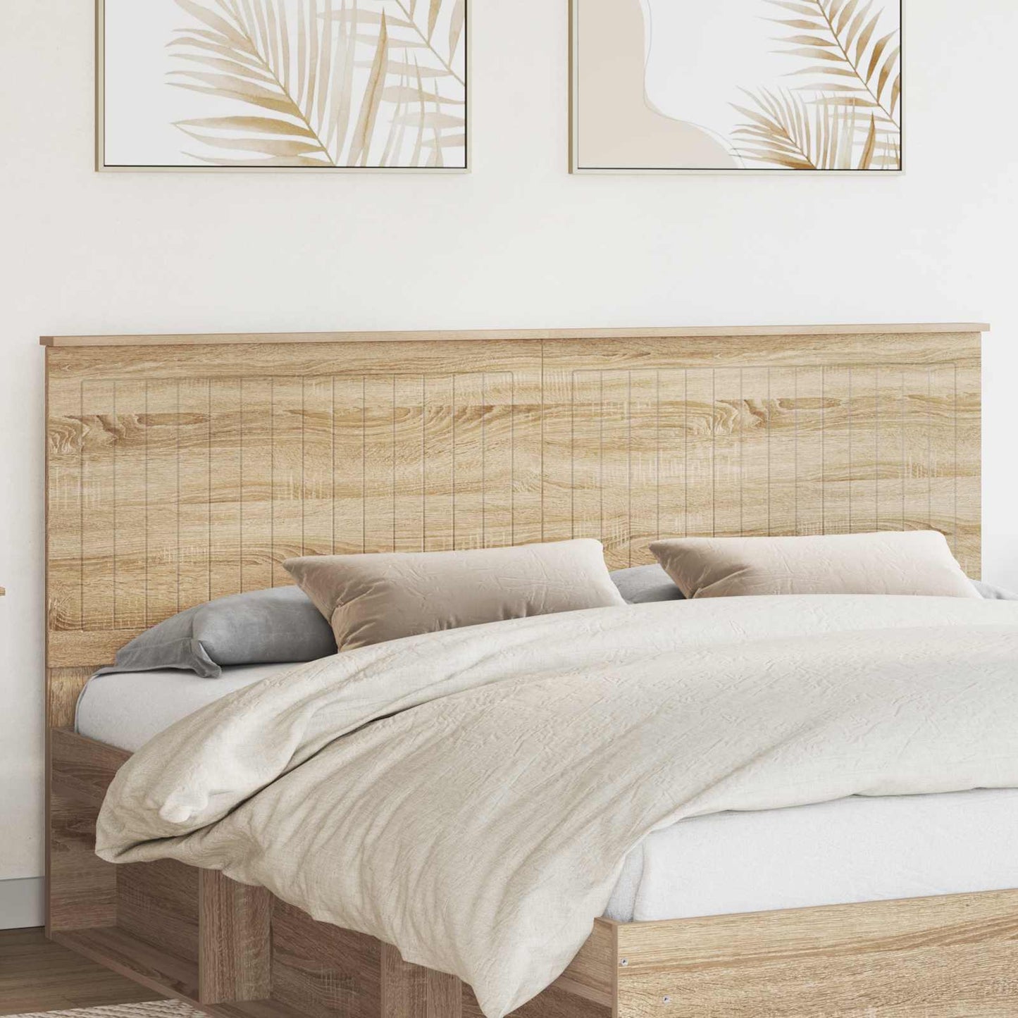 vidaXL Headboard with Headboard Sonoma Oak 180 cm Engineered wood