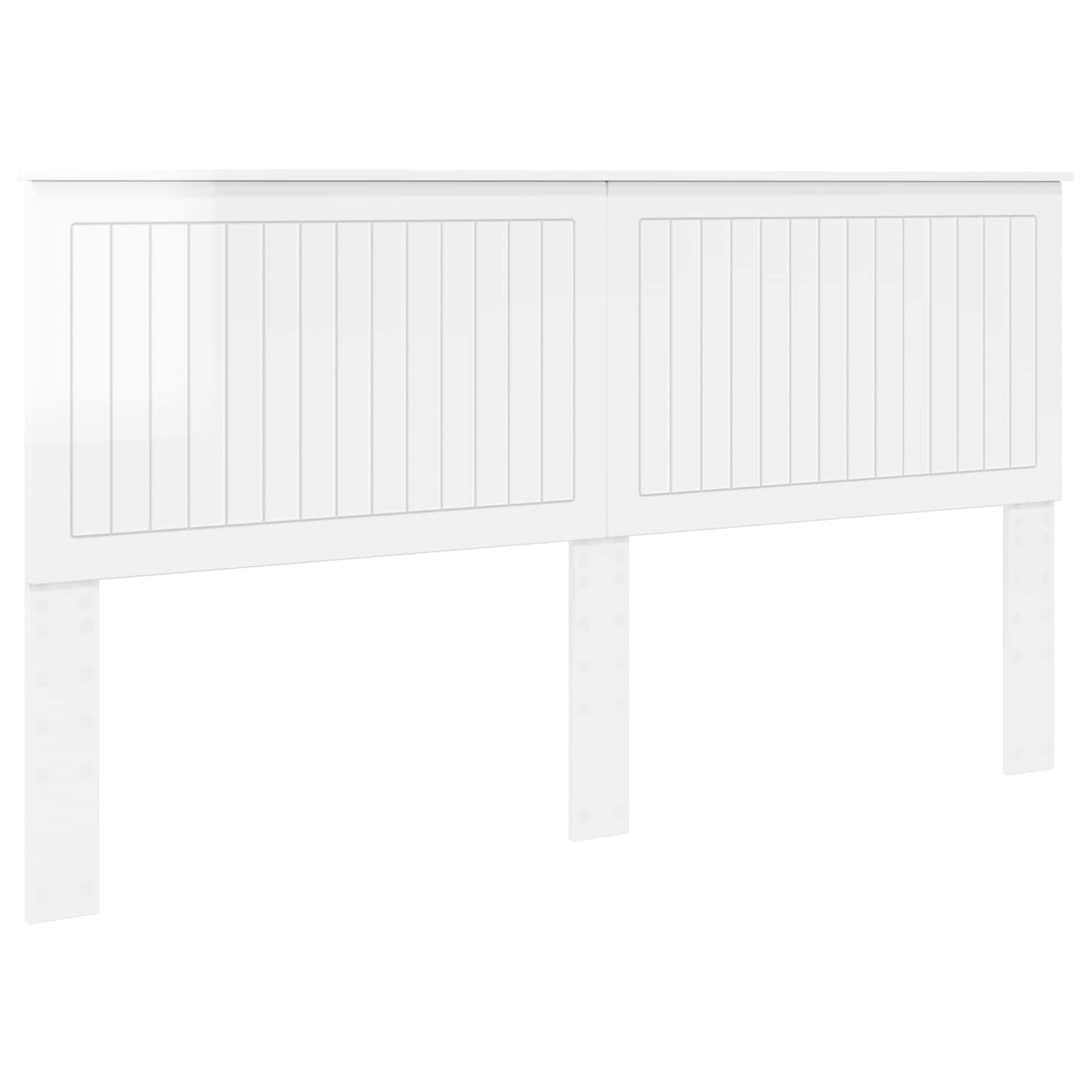 vidaXL Headboard with Headboard Gloss White 180 cm Engineered wood