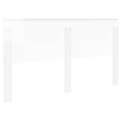 vidaXL Headboard with Headboard Gloss White 180 cm Engineered wood