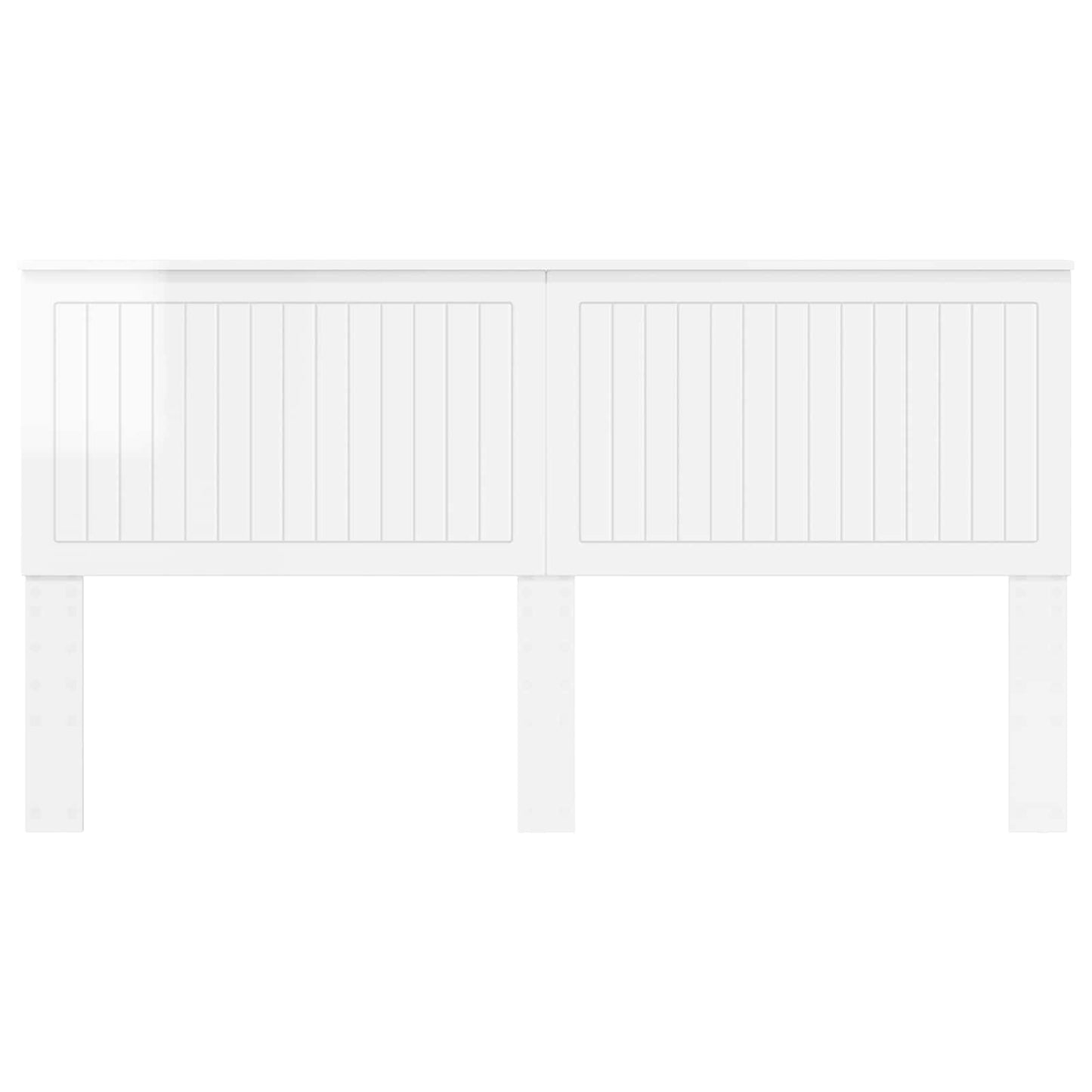 vidaXL Headboard with Headboard Gloss White 180 cm Engineered wood